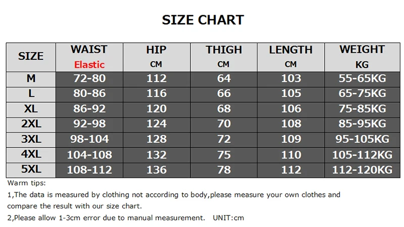 High Quality Men's Pants Elastic Waist Cargo Large Size Cotton Pants Multi-Pocket Trousers Sports Training Work Pants