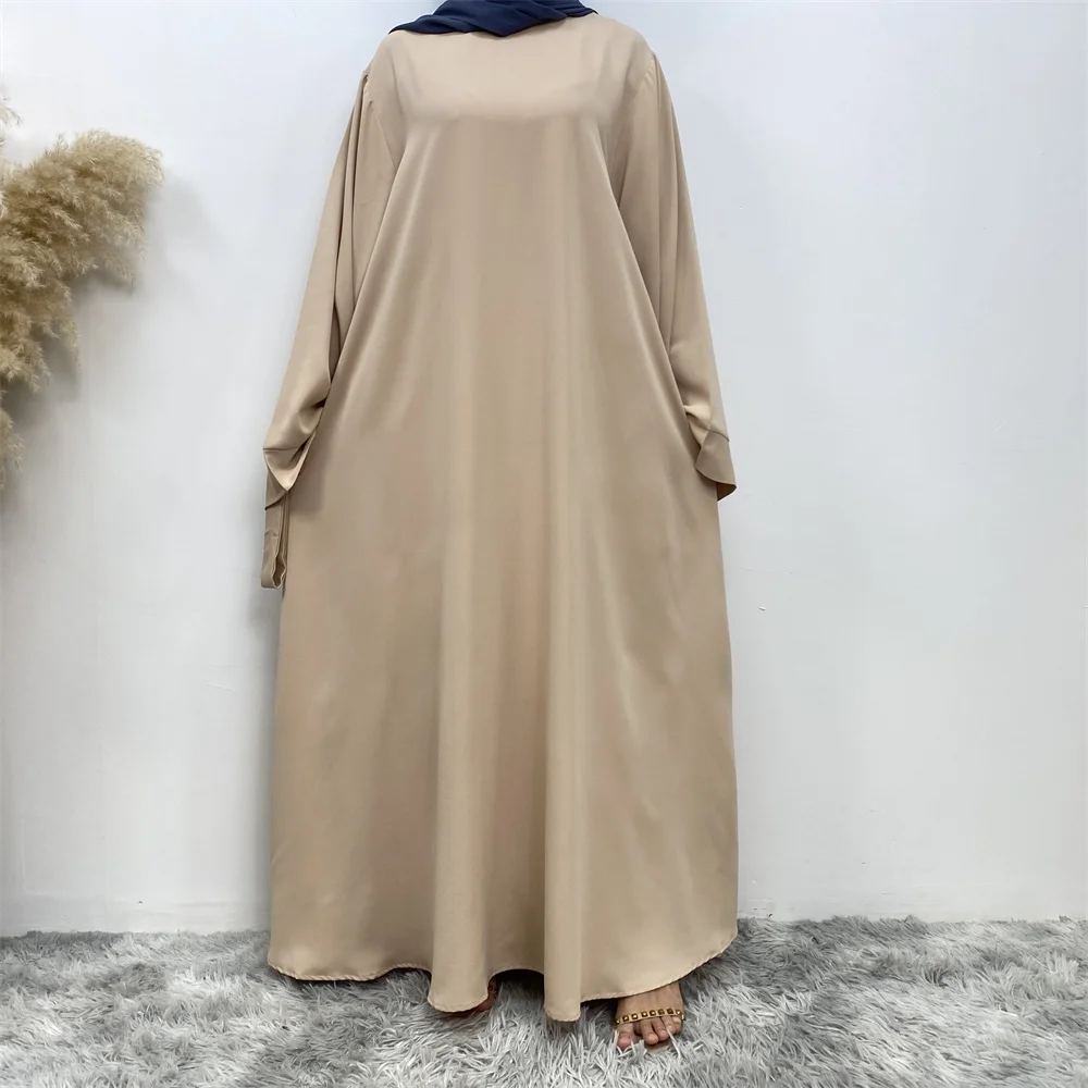 New Muslim Fashion Abaya Women's Dress Sold in Dubai in the Middle East Arab Net Color Islamic Dress Robe Lace Long Dress