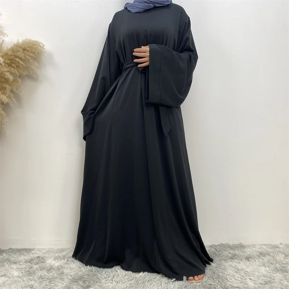 New Muslim Fashion Abaya Women's Dress Sold in Dubai in the Middle East Arab Net Color Islamic Dress Robe Lace Long Dress