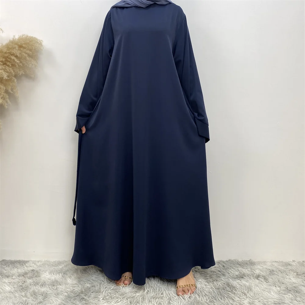 New Muslim Fashion Abaya Women's Dress Sold in Dubai in the Middle East Arab Net Color Islamic Dress Robe Lace Long Dress