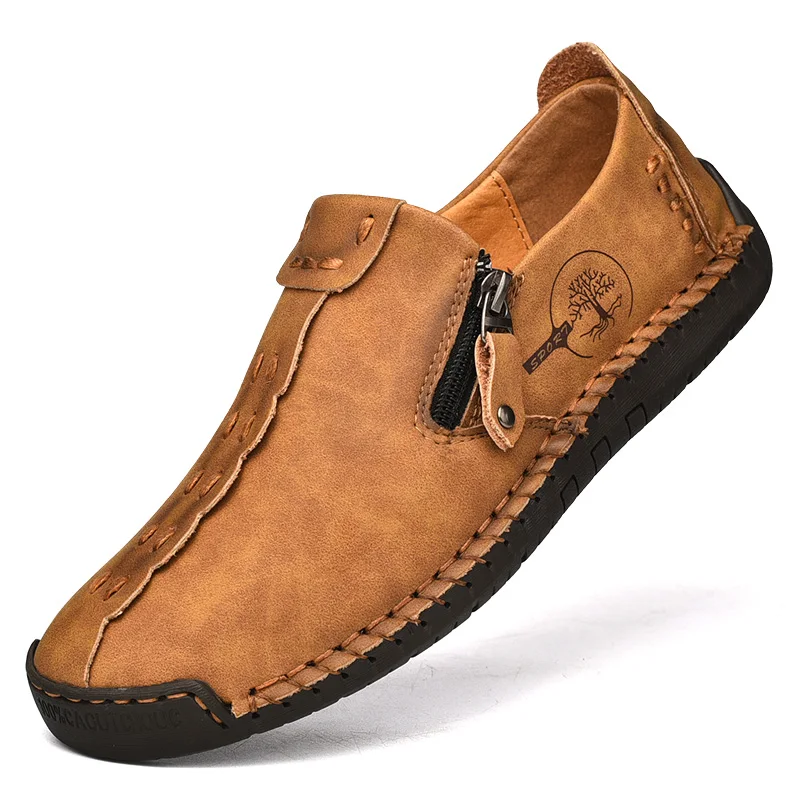 High Quality Genuine Leather Men Shoes Set foot Casual Slip On Men Loafers Men Flats Moccasins Shoes Plus Size Handmade shoes