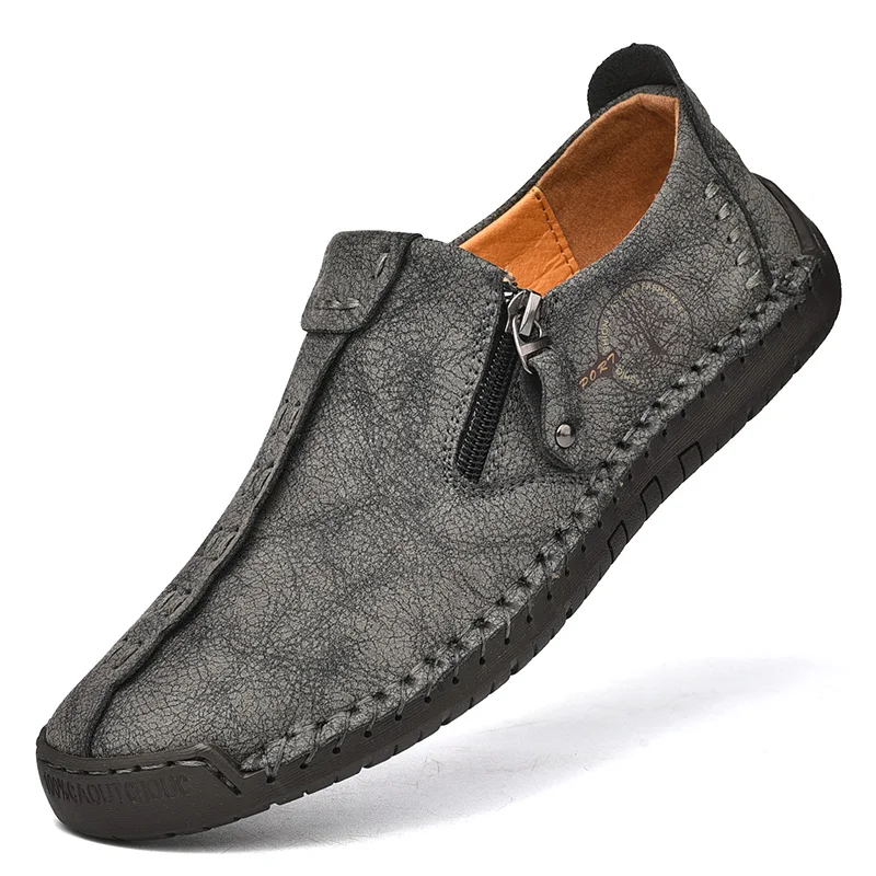 High Quality Genuine Leather Men Shoes Set foot Casual Slip On Men Loafers Men Flats Moccasins Shoes Plus Size Handmade shoes