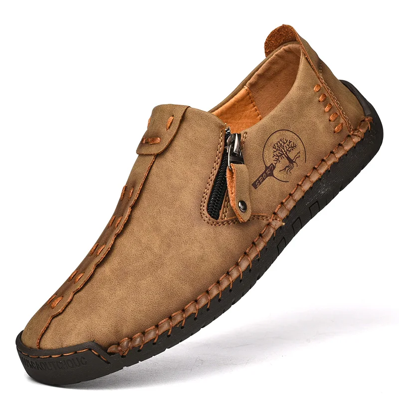 High Quality Genuine Leather Men Shoes Set foot Casual Slip On Men Loafers Men Flats Moccasins Shoes Plus Size Handmade shoes