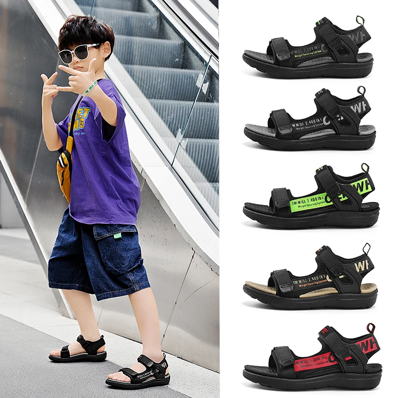 5Color Breathable Sport Sandals Summer Beach Shoes for Boys Casual Comfortable Soft Sole Kids Shoes Fashion Non-slip Sandalias
