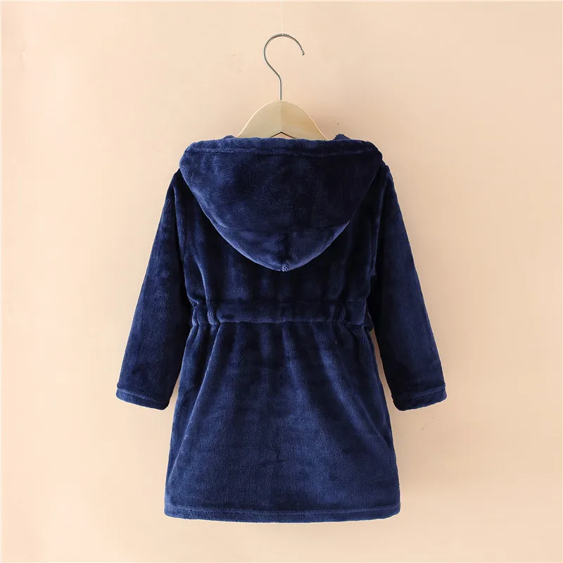Soft Girl Sleepwear Robe Autumn Winter Children Flannel Bathrobe for girls Boys Pajamas Comfort Kids Cartoon Homewear 2-8 Year