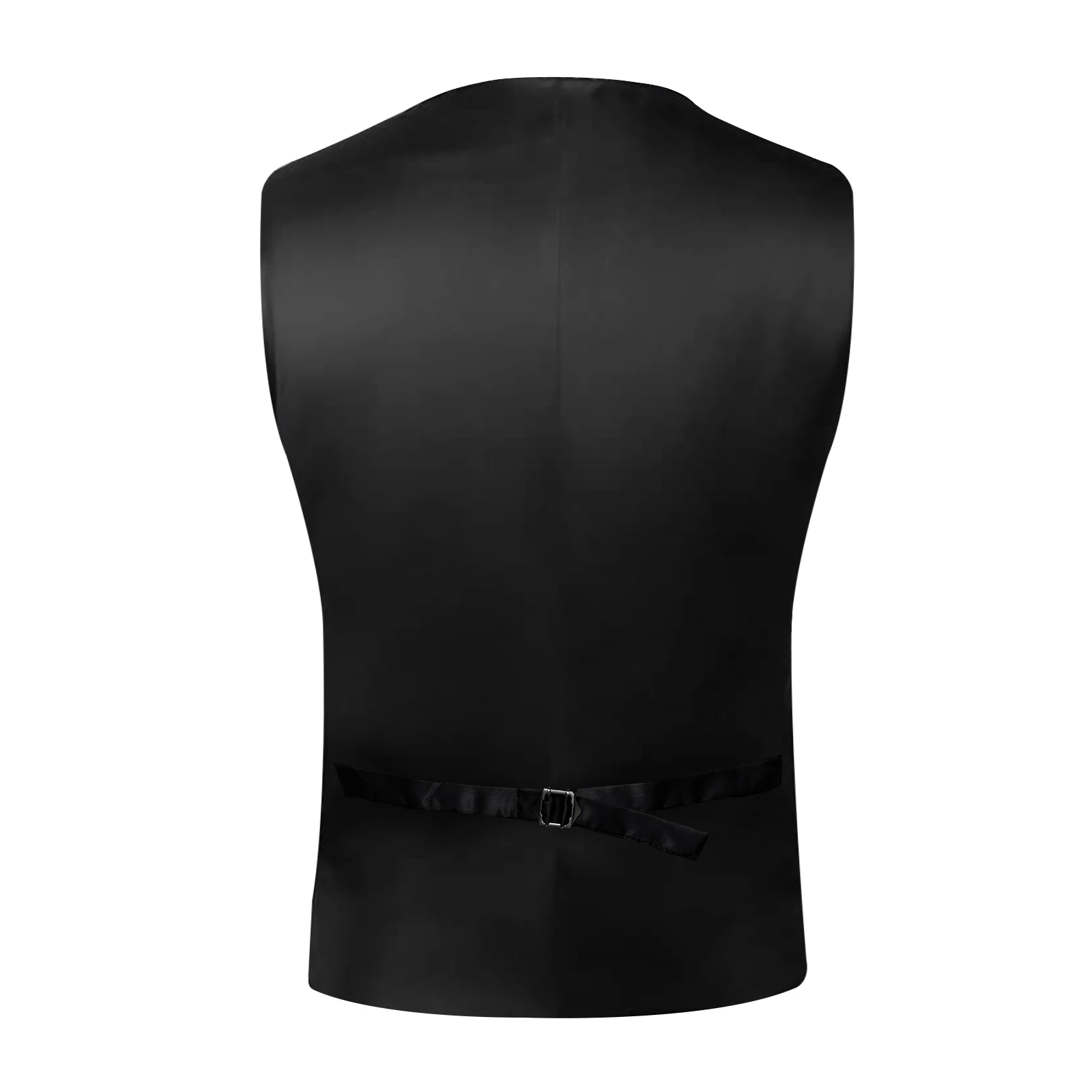 Elegant Grey Solid Suit Vest with Pocket Satin Waistcoat Necktie Bow Tie Handkerchief Cufflinks for Tuxedo Wedding Prom