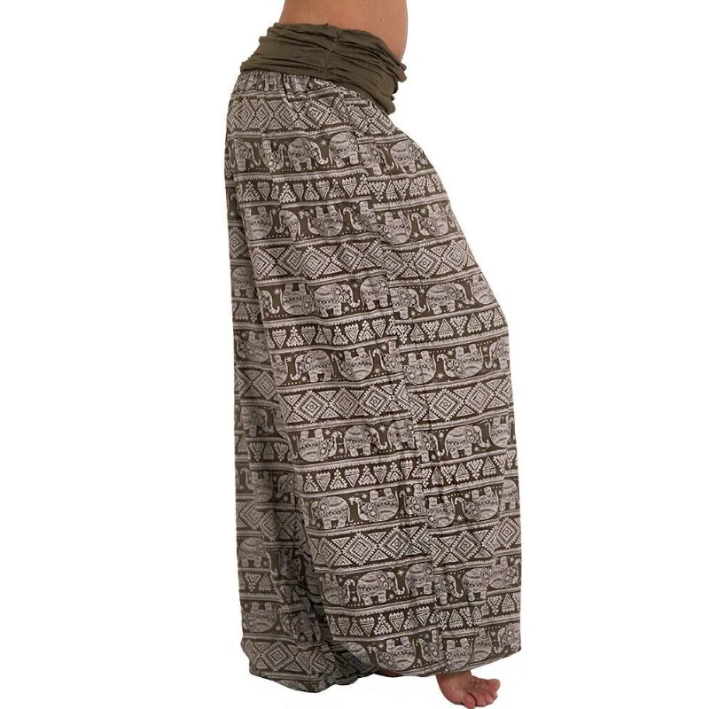 Women's Personality Geometric Haren Pants Casual Comfortable Loose Printed Pants Casual Women's Wide Leg Pants