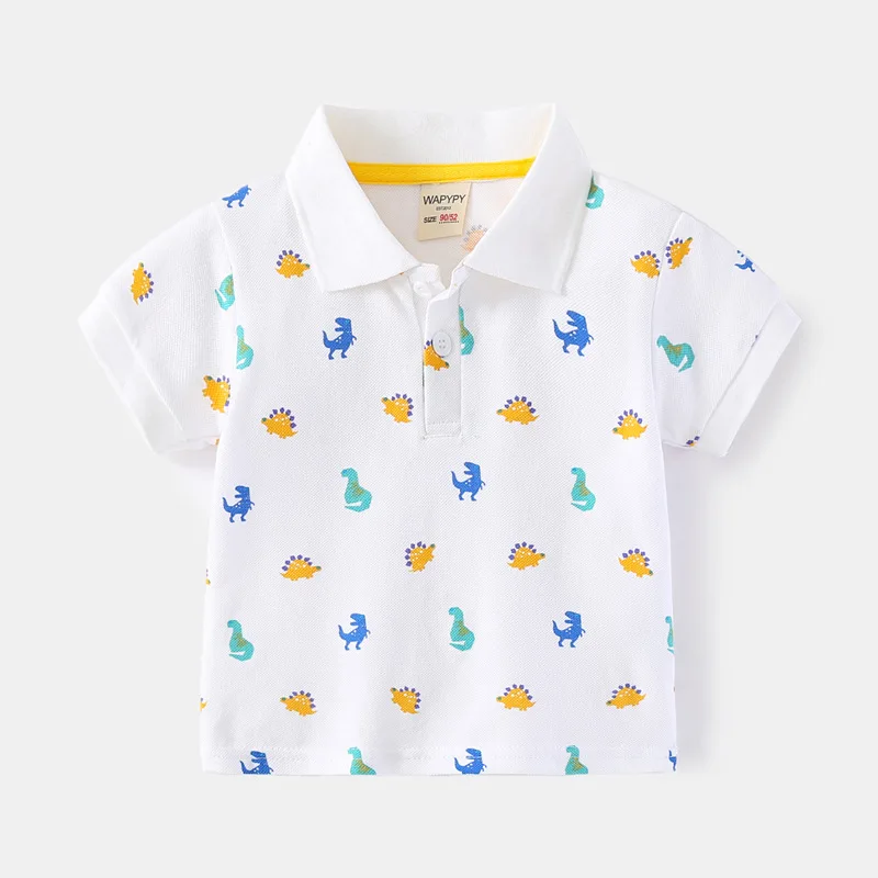 Children's Polo Shirts for Baby Boy Clothes 6 to 9 12 18 24 Months Blue Toddler Kids Tshirt Turn Down Collar Polos with Pocket