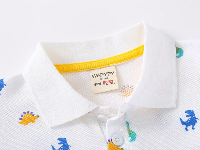 Children's Polo Shirts for Baby Boy Clothes 6 to 9 12 18 24 Months Blue Toddler Kids Tshirt Turn Down Collar Polos with Pocket