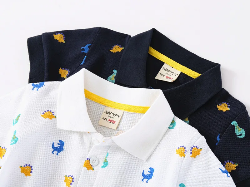 Children's Polo Shirts for Baby Boy Clothes 6 to 9 12 18 24 Months Blue Toddler Kids Tshirt Turn Down Collar Polos with Pocket