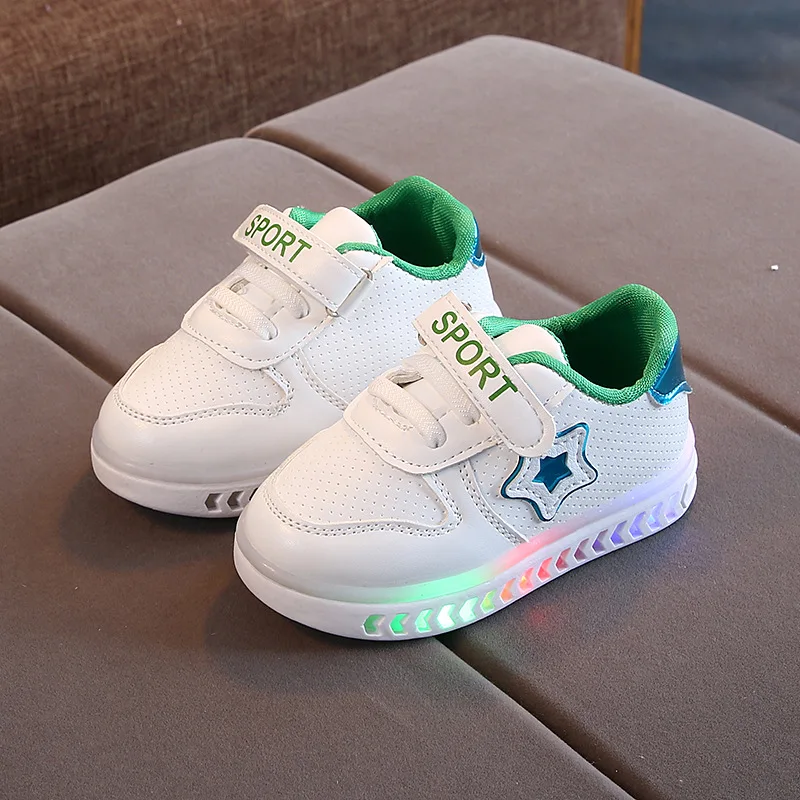 Little Kids Fashion LED Bright Sneakers Children's Shining Light Sneakers Kids Breathable Glowing Light Shoes Girls Casual Shoes