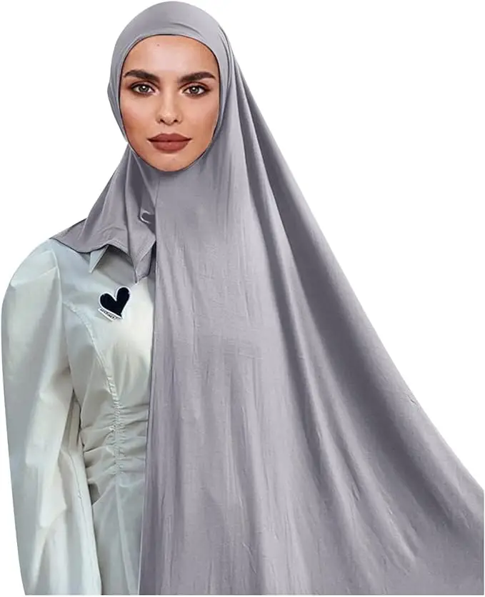 Muslim Bonnet Hijab Scarf Instant Hijab Shawl Muslim Long Scarf Wrap Scarves Prayer Jersey Scarf for Women Fashion
