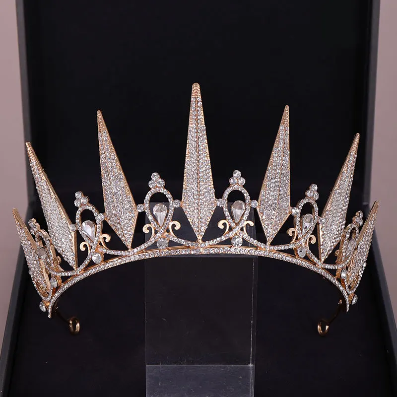 Baroque Crystal Tiaras And Crowns For Women Rhinestone Prom Diadem Crown For Women Bridal Wedding Hair Accessories Jewelry Crown