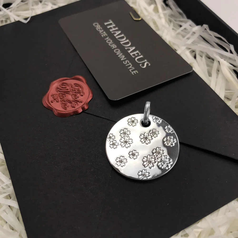 Pendant Cherry Blossom Ornament Brand New Spring 925 Sterling Silver Romantic Jewelry Europe Accessorie Gift For Woman