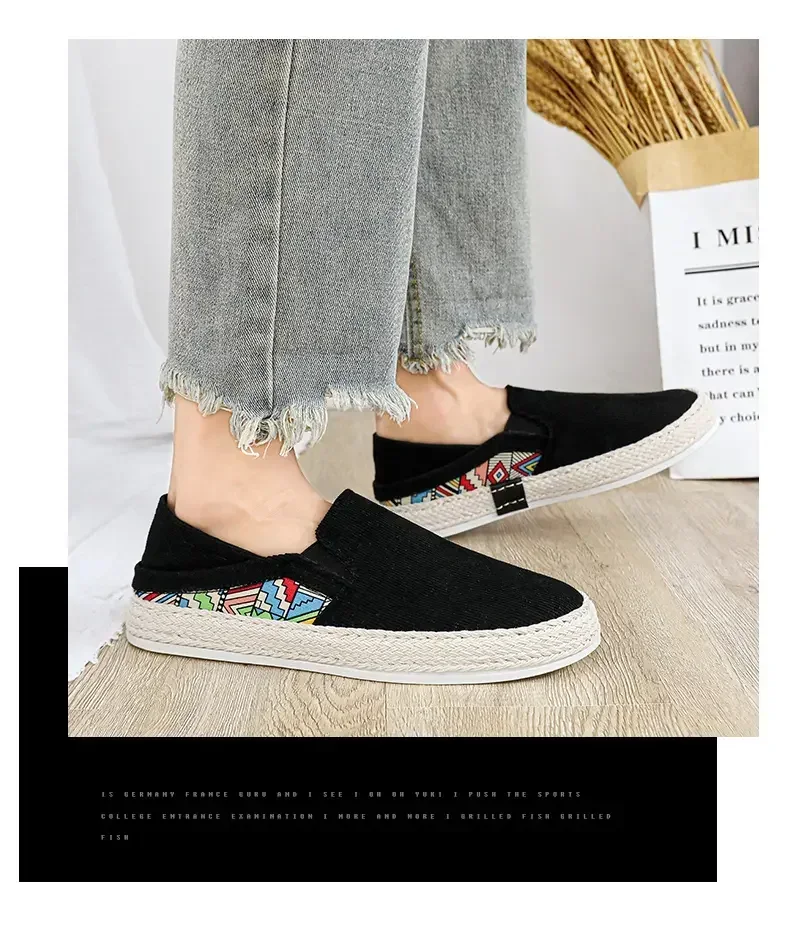 Men Canvas Shoes Casual Sneaker for Men Slip-on Vulcanized Comfortable Male Flats Loafers Driving Shoes Zapatos Hombre