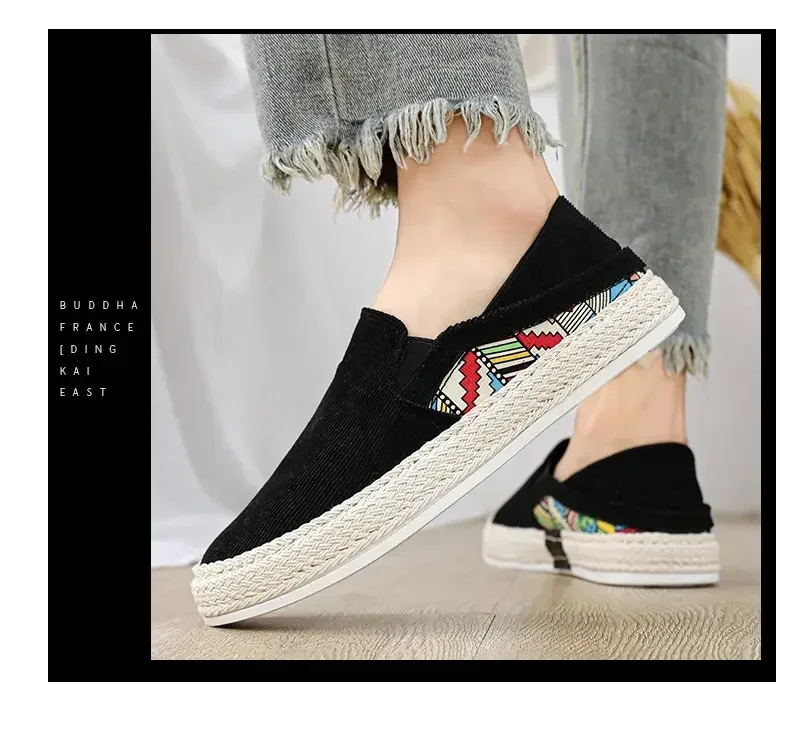 Men Canvas Shoes Casual Sneaker for Men Slip-on Vulcanized Comfortable Male Flats Loafers Driving Shoes Zapatos Hombre