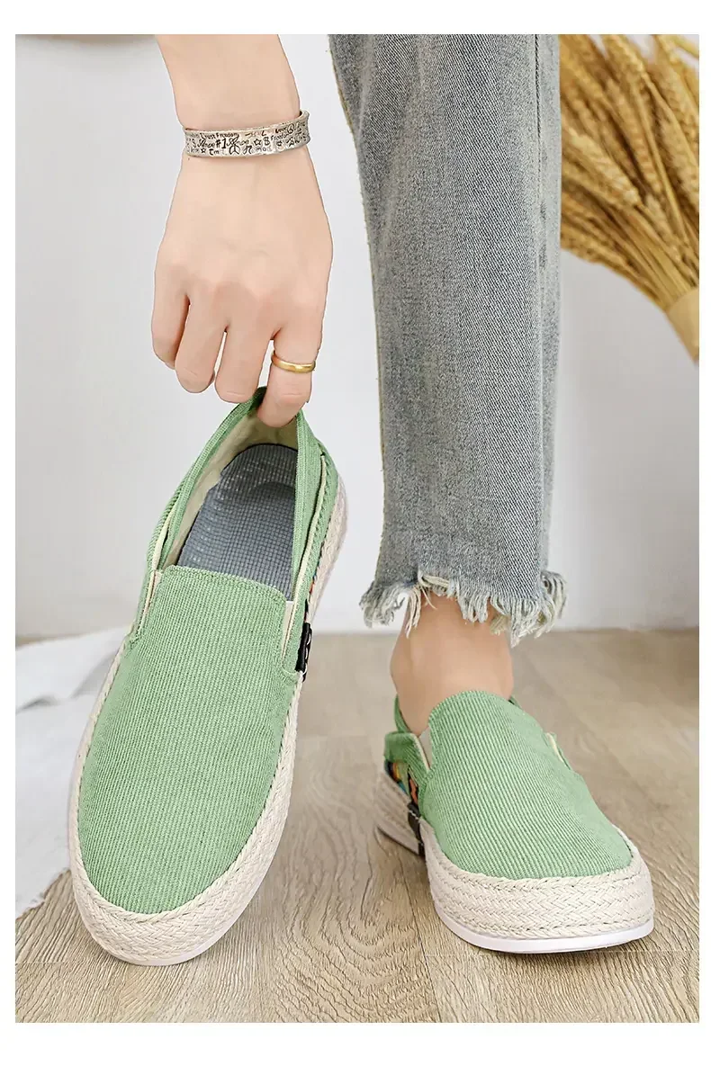 Men Canvas Shoes Casual Sneaker for Men Slip-on Vulcanized Comfortable Male Flats Loafers Driving Shoes Zapatos Hombre