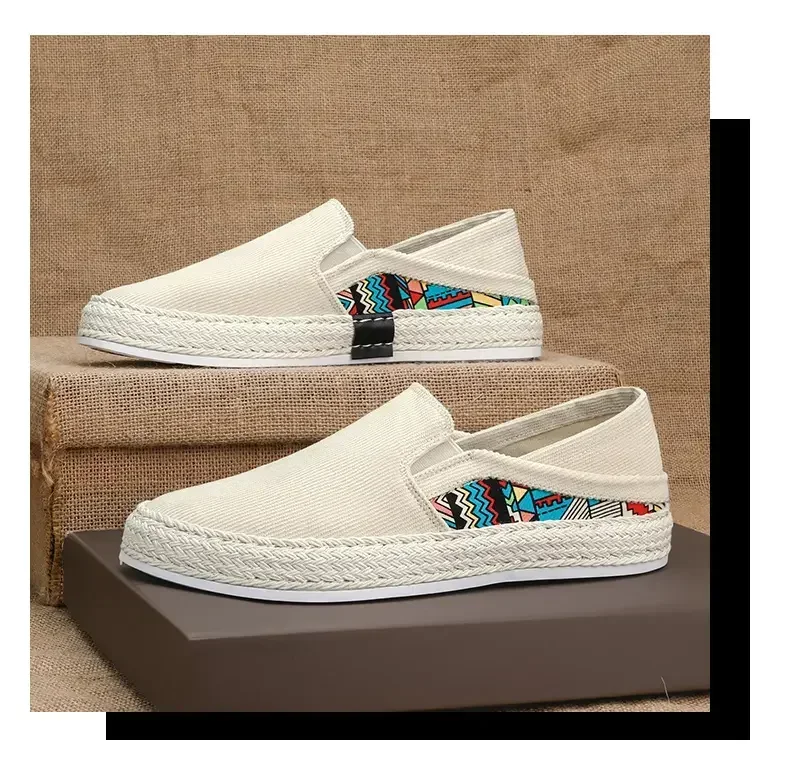 Men Canvas Shoes Casual Sneaker for Men Slip-on Vulcanized Comfortable Male Flats Loafers Driving Shoes Zapatos Hombre