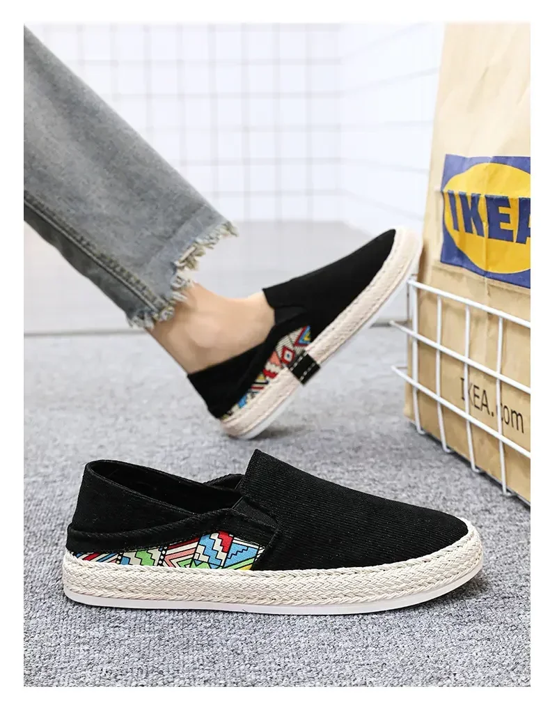 Men Canvas Shoes Casual Sneaker for Men Slip-on Vulcanized Comfortable Male Flats Loafers Driving Shoes Zapatos Hombre