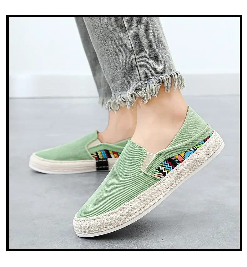Men Canvas Shoes Casual Sneaker for Men Slip-on Vulcanized Comfortable Male Flats Loafers Driving Shoes Zapatos Hombre
