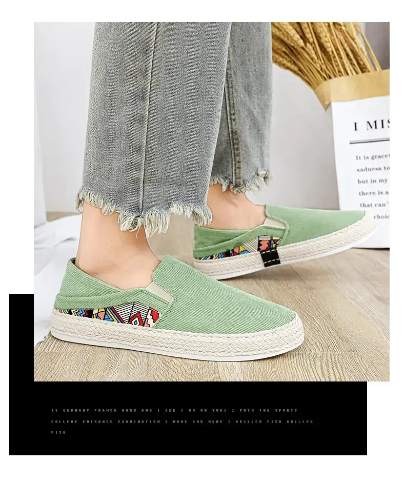 Men Canvas Shoes Casual Sneaker for Men Slip-on Vulcanized Comfortable Male Flats Loafers Driving Shoes Zapatos Hombre