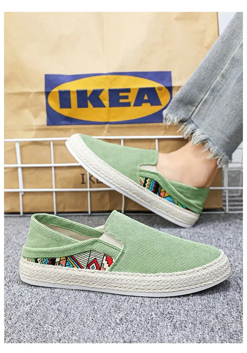 Men Canvas Shoes Casual Sneaker for Men Slip-on Vulcanized Comfortable Male Flats Loafers Driving Shoes Zapatos Hombre