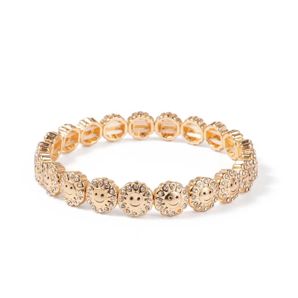 2024 New Rhinestone Happy Bangle For Women Diamond Hand Accessory
