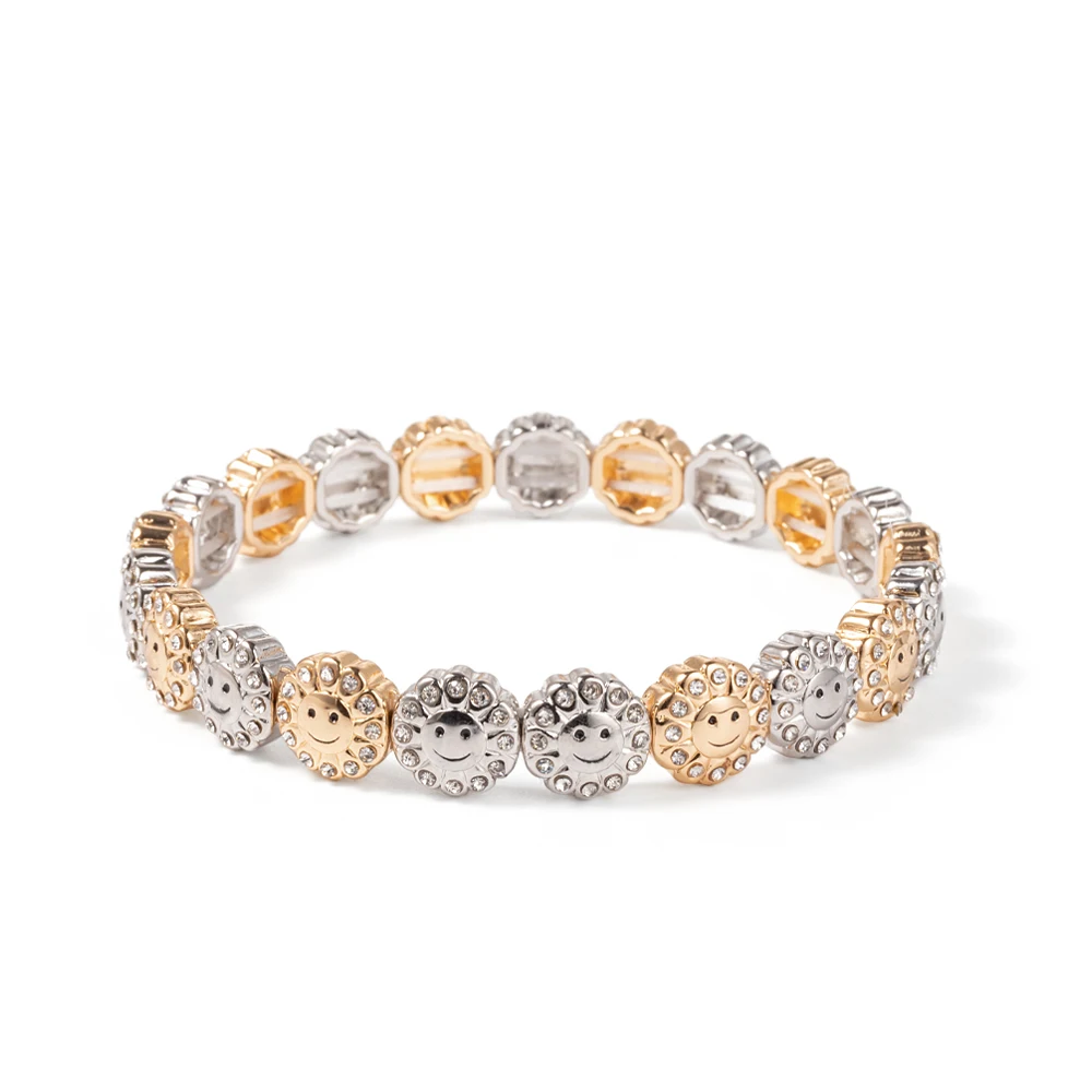 2024 New Rhinestone Happy Bangle For Women Diamond Hand Accessory