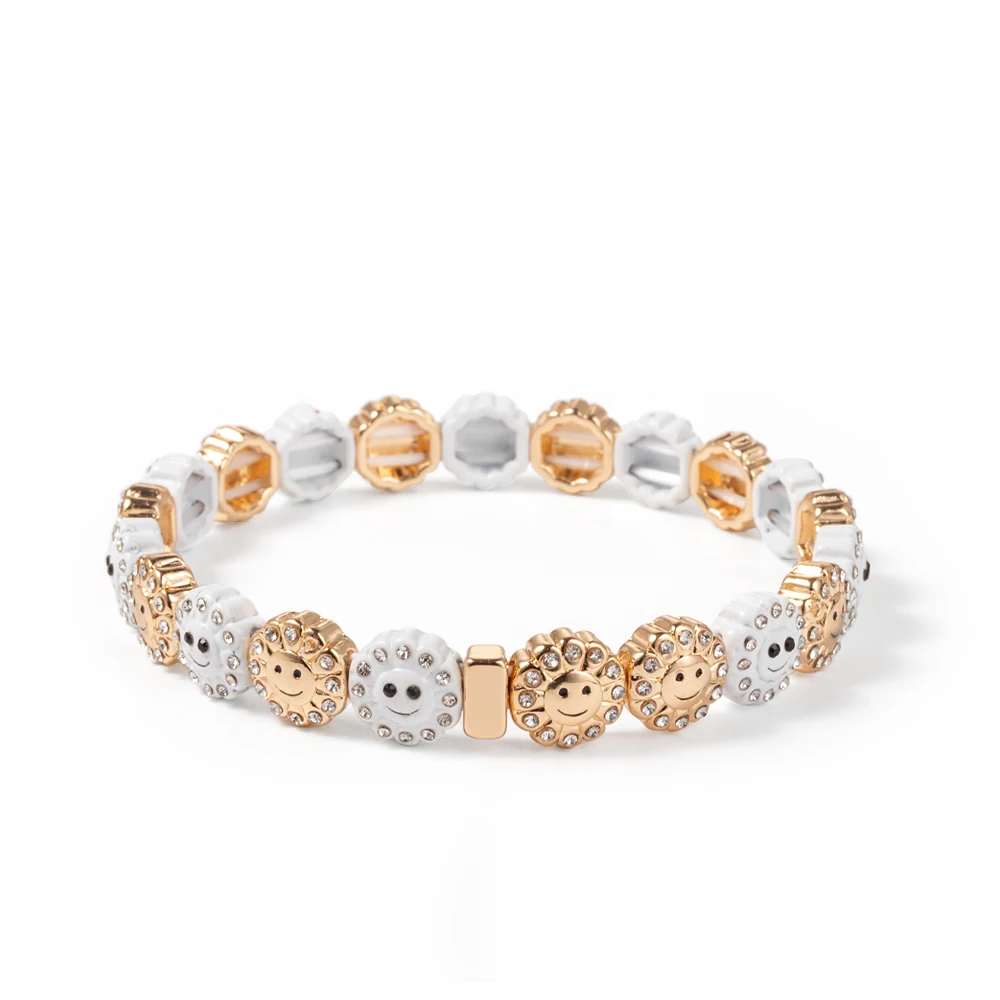 2024 New Rhinestone Happy Bangle For Women Diamond Hand Accessory