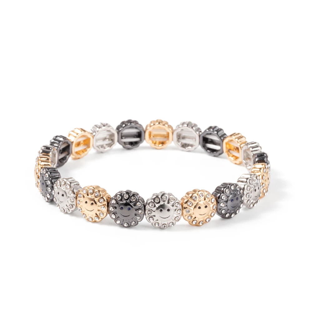 2024 New Rhinestone Happy Bangle For Women Diamond Hand Accessory