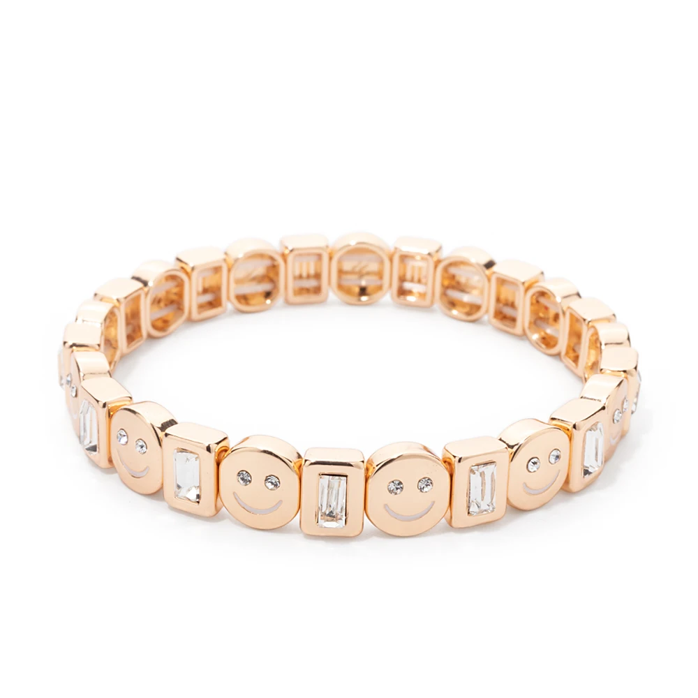 2024 New Rhinestone Happy Bangle For Women Diamond Hand Accessory