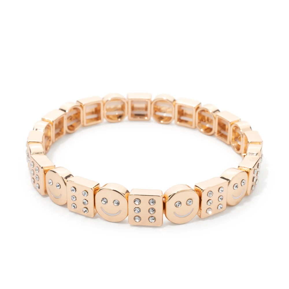 2024 New Rhinestone Happy Bangle For Women Diamond Hand Accessory
