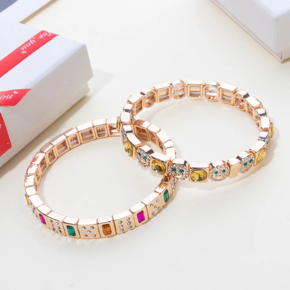2024 New Rhinestone Happy Bangle For Women Diamond Hand Accessory