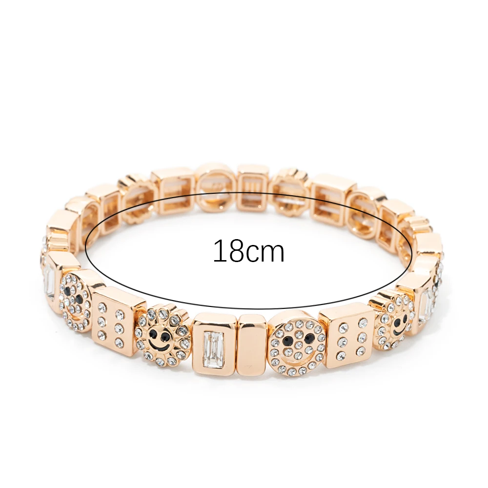 2024 New Rhinestone Happy Bangle For Women Diamond Hand Accessory