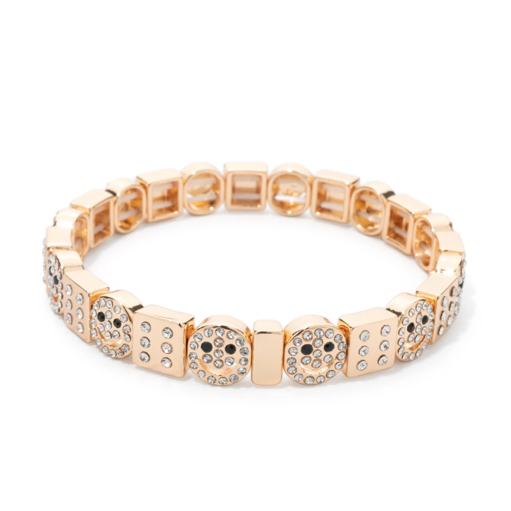 2024 New Rhinestone Happy Bangle For Women Diamond Hand Accessory