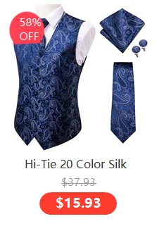 Champagne Mens Vest Tie Set Fashion Paisley Jacquard Western Waistcoat Necktie Hanky Cufflinks Wedding Business Gift Hi-Tie