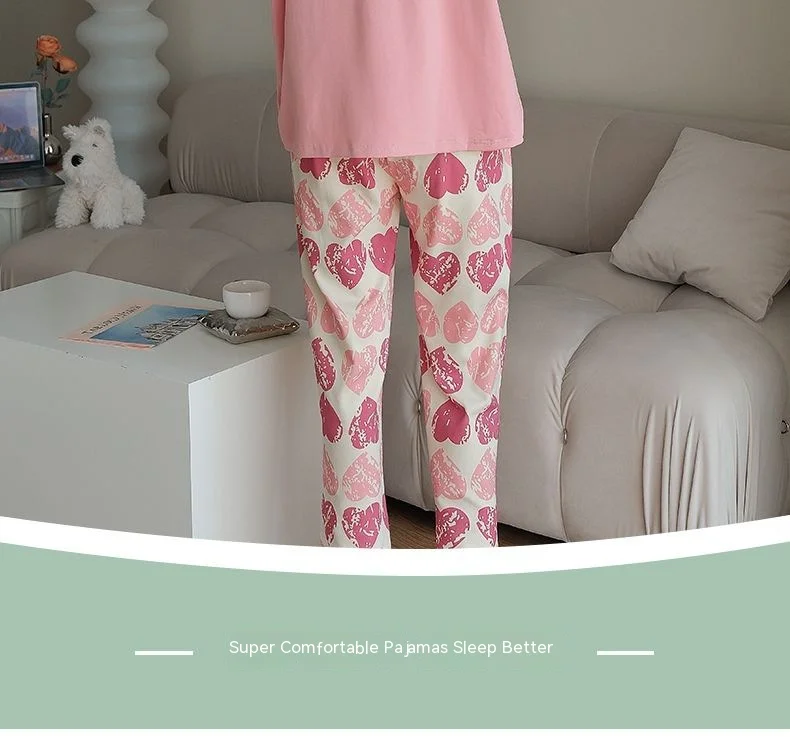 Plus Size New with Chest Pad Spring Long Sleeve Loose Home Casual Wearable Comfortable Stylish Trendy Ins Cute Women's Pajamas