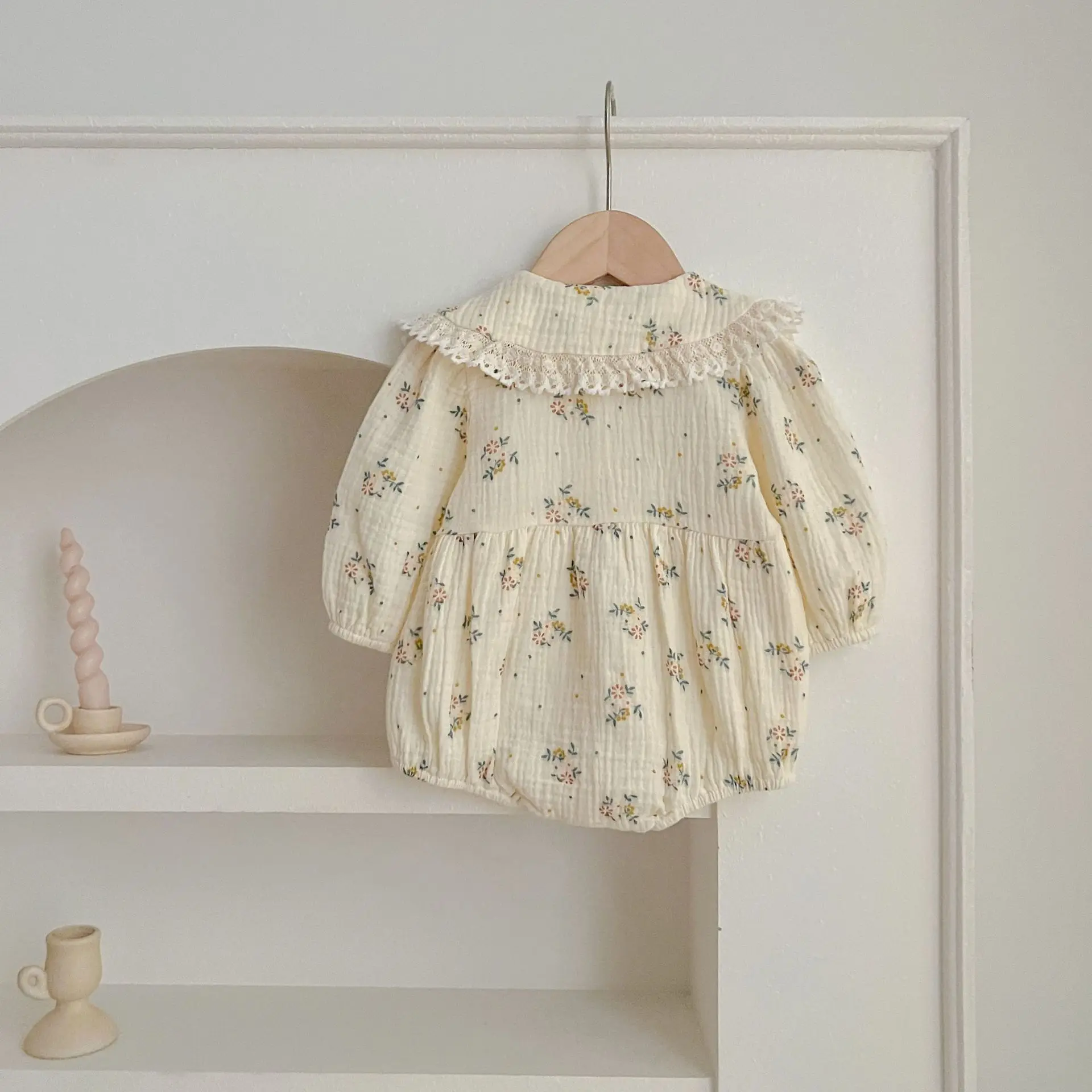Spring Baby Girls Long Sleeve Sweet Sisters Flower Print Dress Autumn Infant Rompers Kids Baby Girls Princess Clothes Rompers