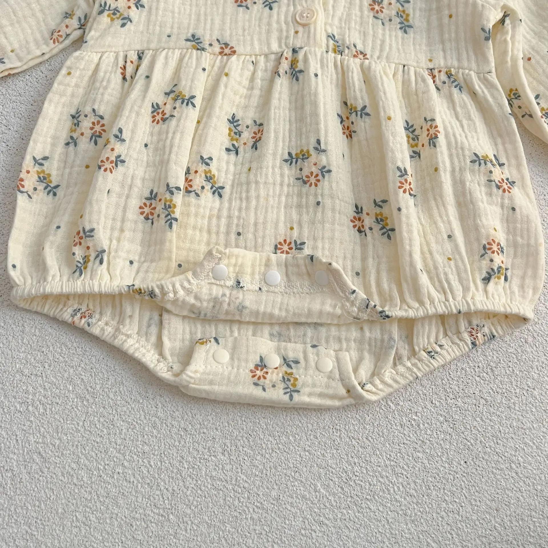 Spring Baby Girls Long Sleeve Sweet Sisters Flower Print Dress Autumn Infant Rompers Kids Baby Girls Princess Clothes Rompers