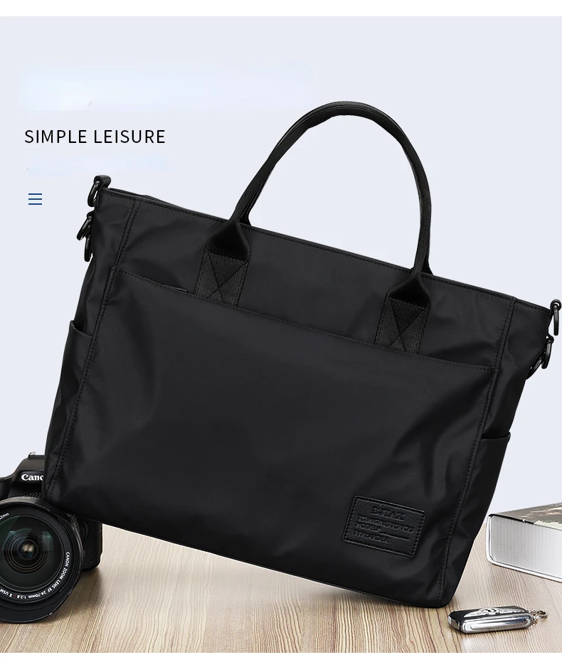 BJIAX File Bag Carrying Briefcase Men's Business Bag Lawyer Office Computer Bag Horizontal Shoulder Crossbody Bag Men Bag