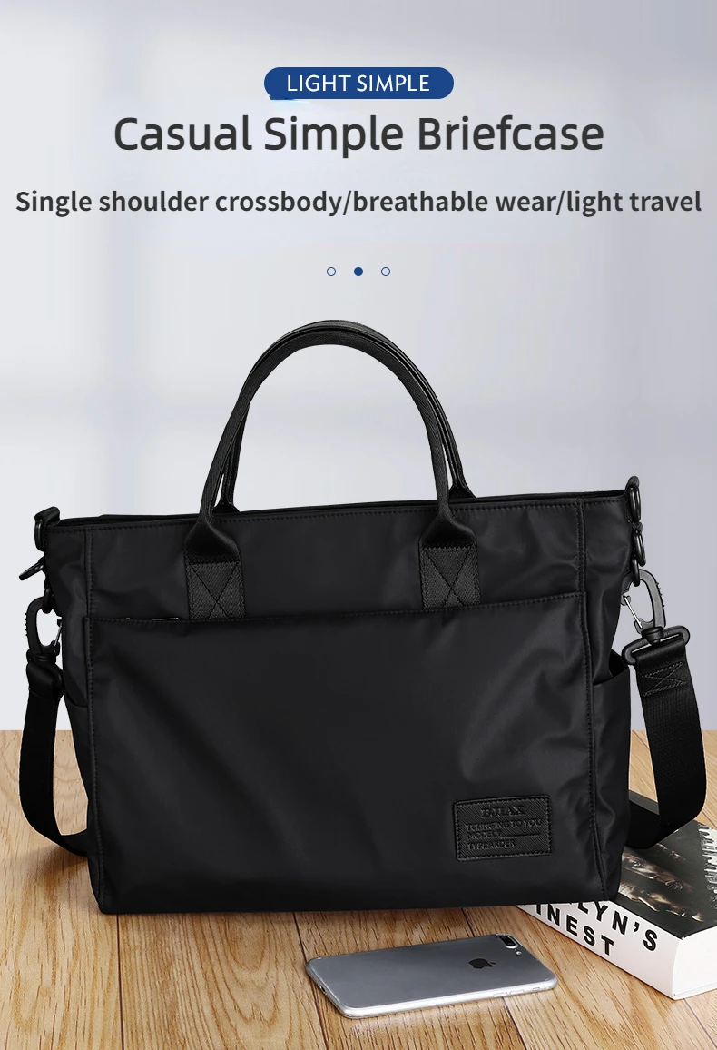 BJIAX File Bag Carrying Briefcase Men's Business Bag Lawyer Office Computer Bag Horizontal Shoulder Crossbody Bag Men Bag