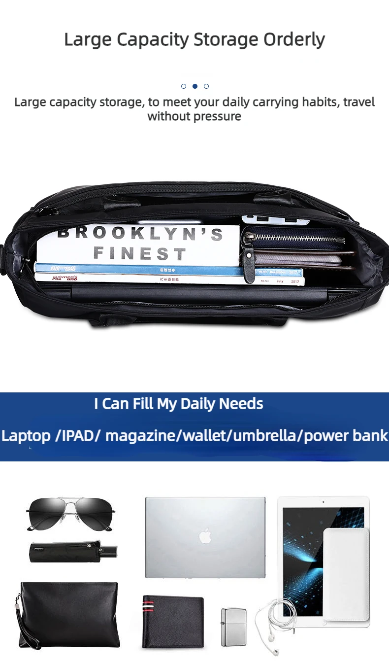 BJIAX File Bag Carrying Briefcase Men's Business Bag Lawyer Office Computer Bag Horizontal Shoulder Crossbody Bag Men Bag