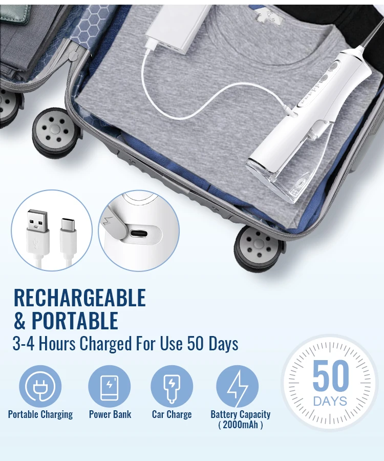Household scalers Electric water flosser Portable oral irrigator for teeth cleaning 300ml Water Tank Smart Oral Cleaner