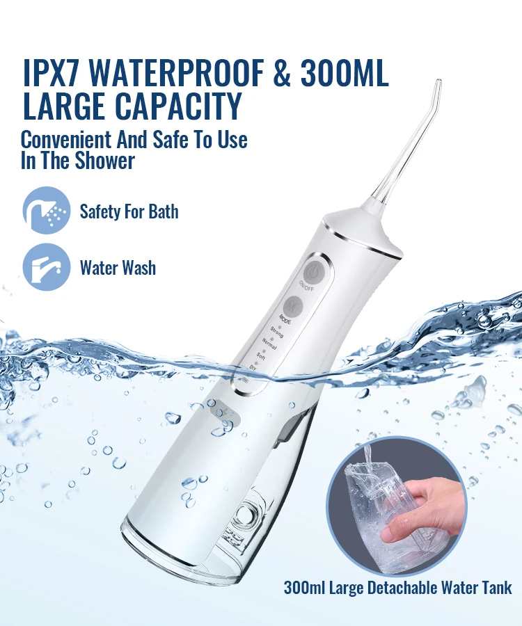 Household scalers Electric water flosser Portable oral irrigator for teeth cleaning 300ml Water Tank Smart Oral Cleaner