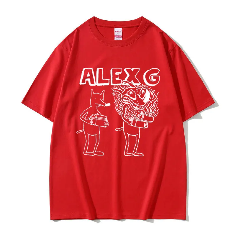 Singer Alex G Print T-shirt Male Summer Casual Tees Short Sleeve Men Women Fashion Funny Oversized Tshirt Unisex Vintage T Shirt