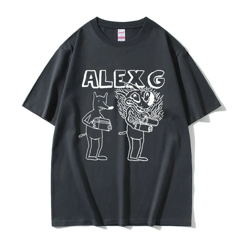 Singer Alex G Print T-shirt Male Summer Casual Tees Short Sleeve Men Women Fashion Funny Oversized Tshirt Unisex Vintage T Shirt