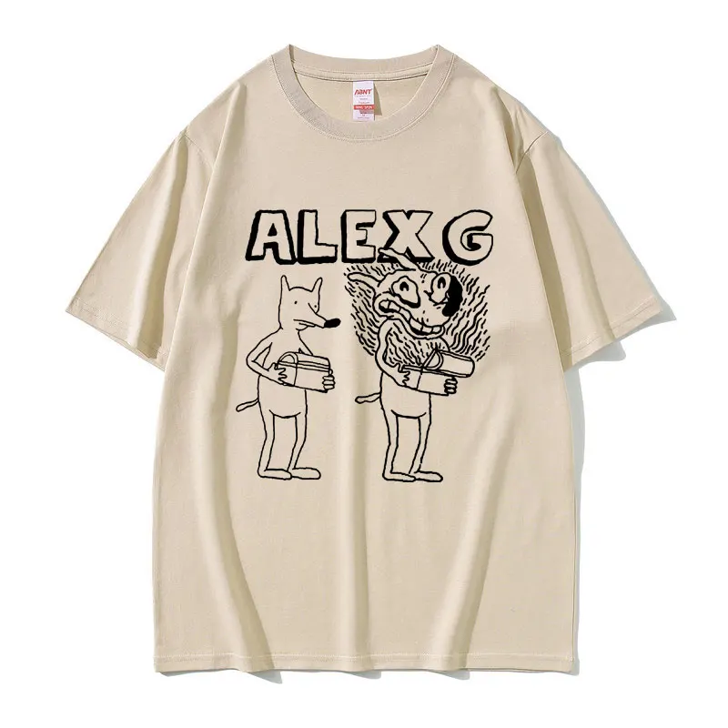Singer Alex G Print T-shirt Male Summer Casual Tees Short Sleeve Men Women Fashion Funny Oversized Tshirt Unisex Vintage T Shirt
