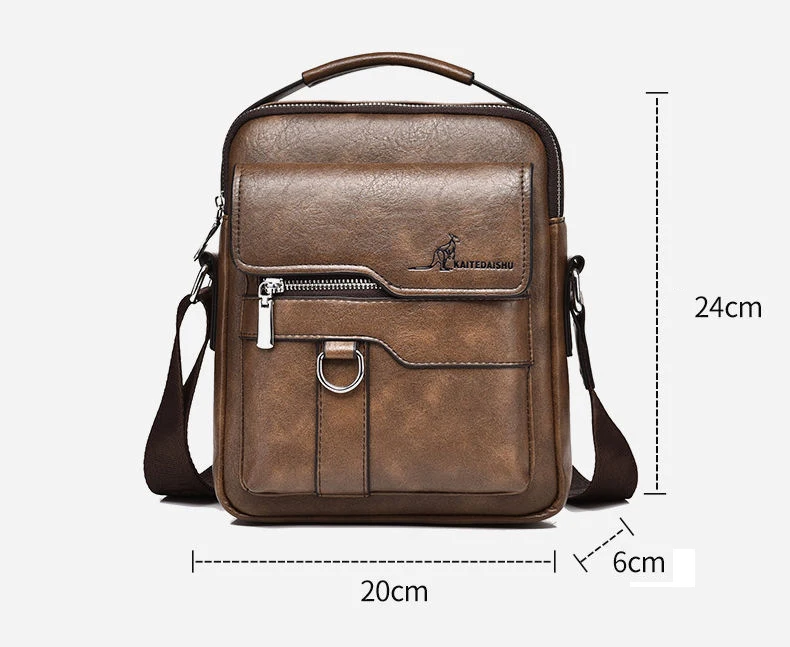 Luxury Brand Vintage Messenger Bag Men Leather Shoulder Bags For Men Crossbody Bag Male Side Bag Small Office Business Handbag
