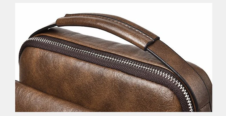 Luxury Brand Vintage Messenger Bag Men Leather Shoulder Bags For Men Crossbody Bag Male Side Bag Small Office Business Handbag
