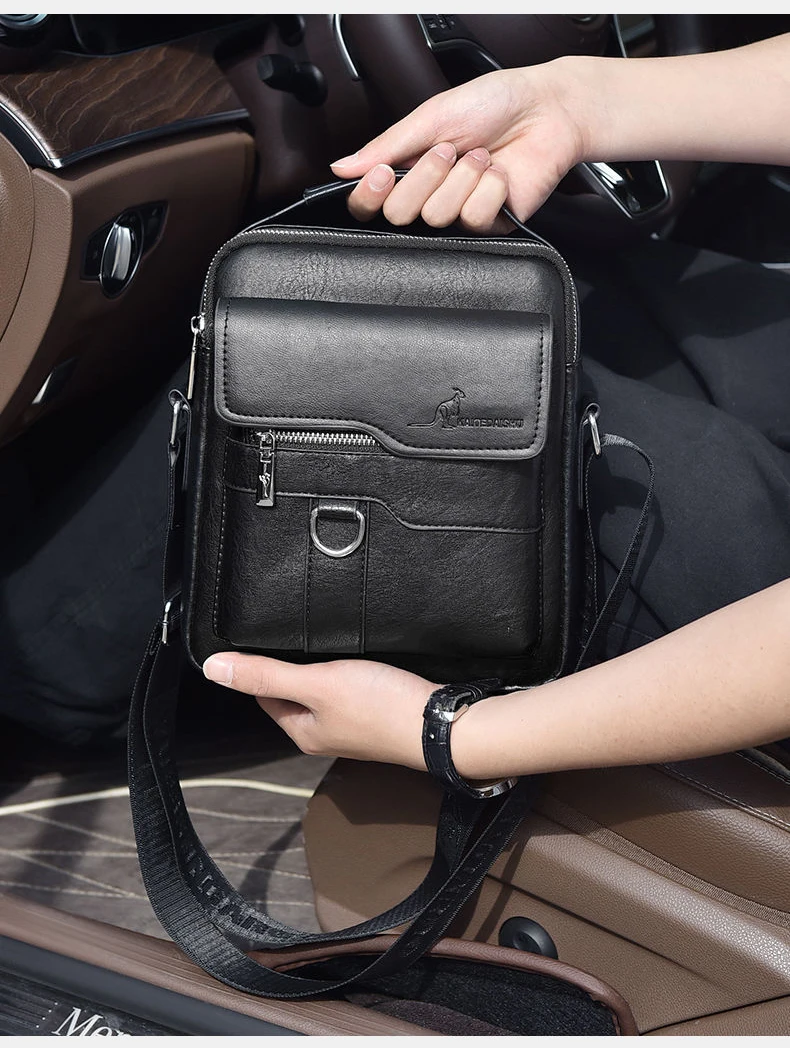 Luxury Brand Vintage Messenger Bag Men Leather Shoulder Bags For Men Crossbody Bag Male Side Bag Small Office Business Handbag